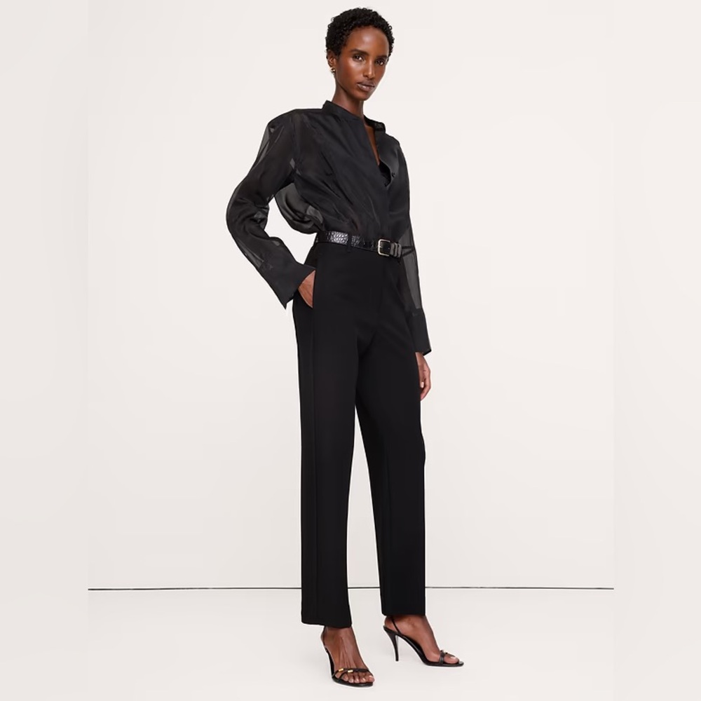 NWT! Banana Republic Black High-Rise Modern Slim Refined Ankle Pant - 10 LONG 🖤